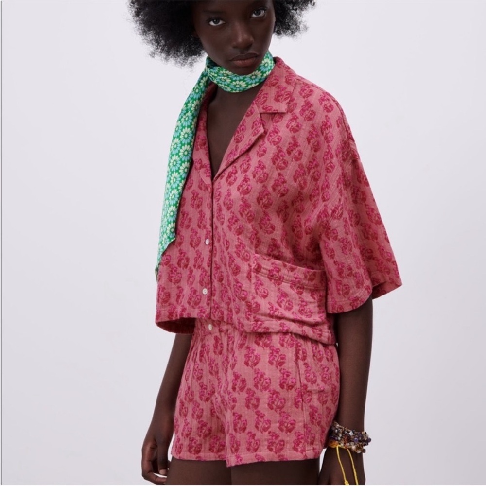 Zara Pink Button Down Shirt - Picture 3 of 13